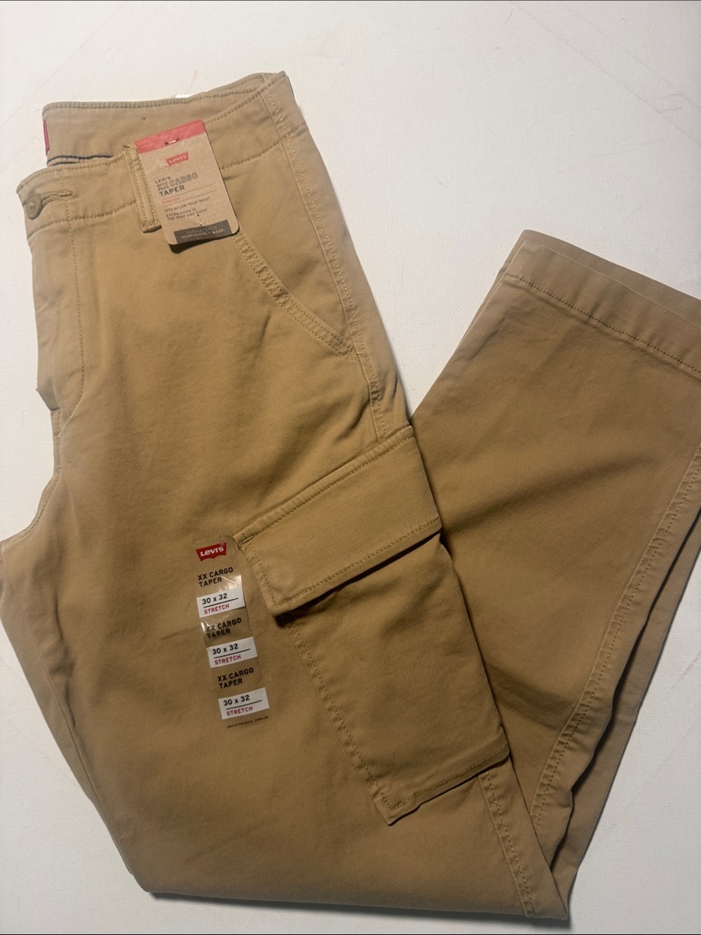 Levis Cargo Pants Mens 30 32 Tan Taper